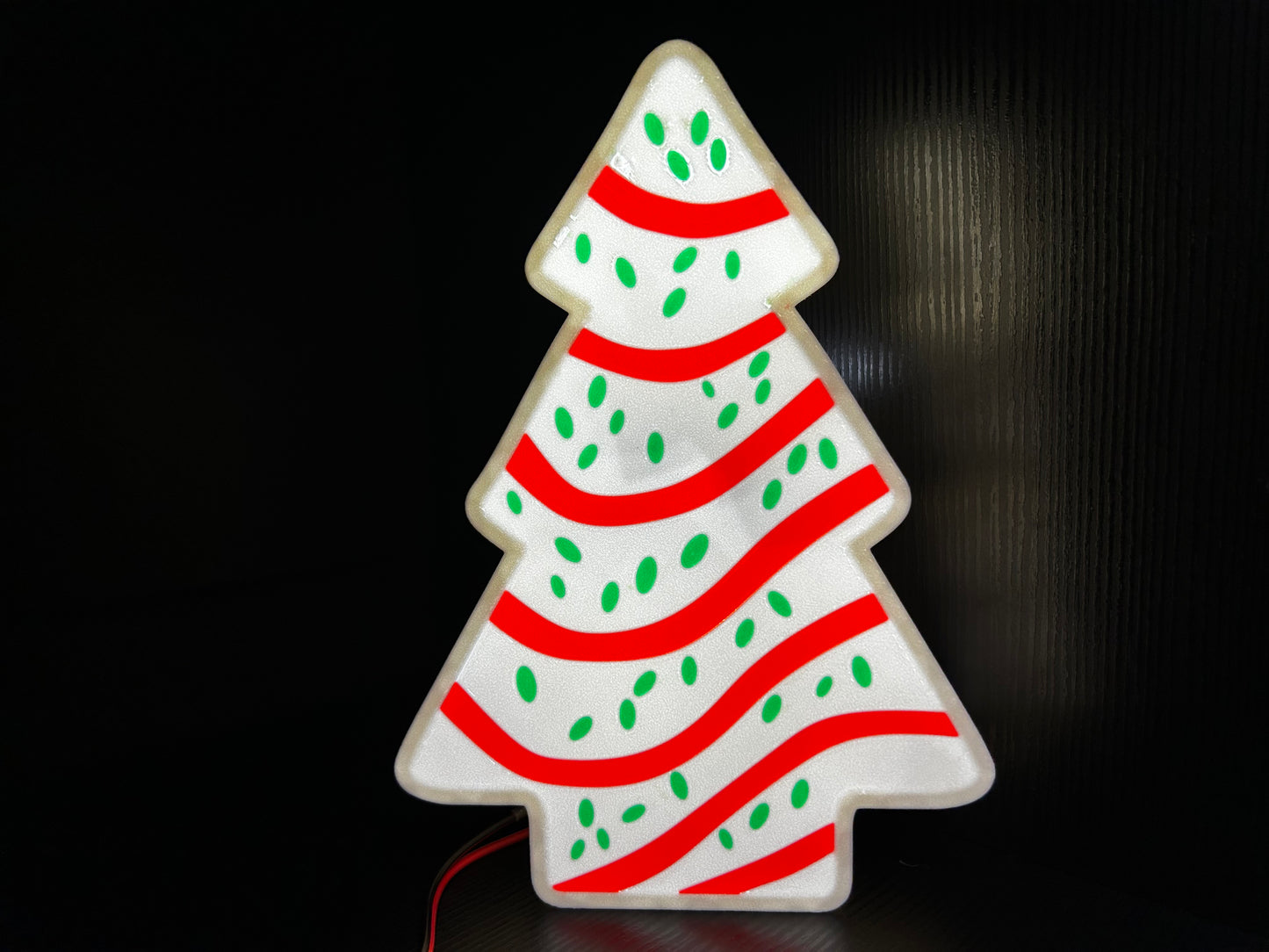 Christmas tree cake light box