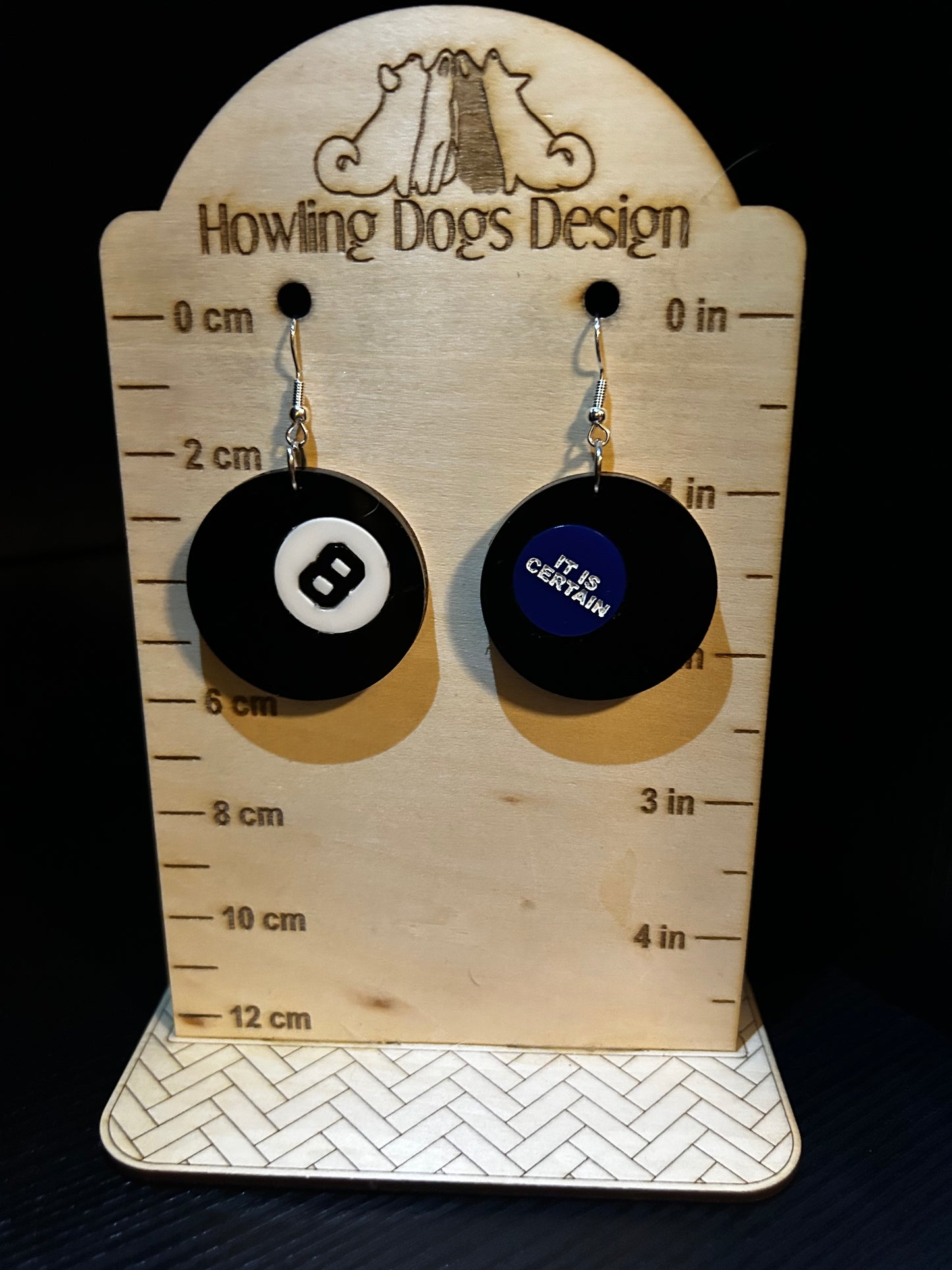 Magic 8 Ball Earrings