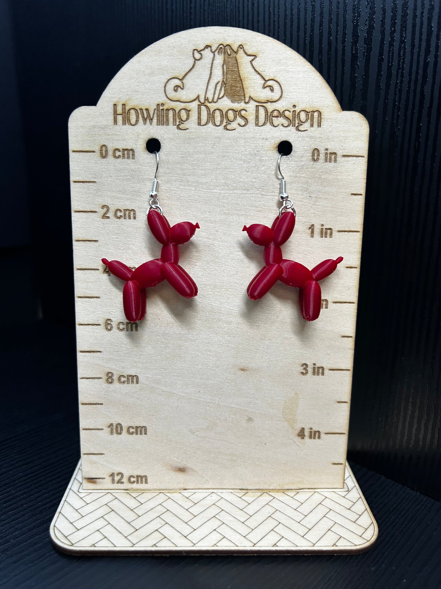 3D printed Balloon animal earrings