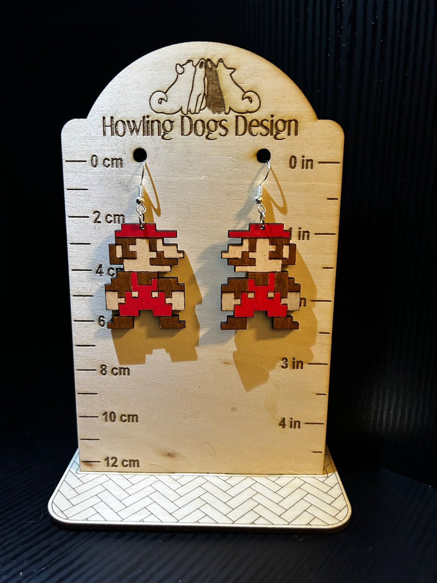 Mario pixel earrings