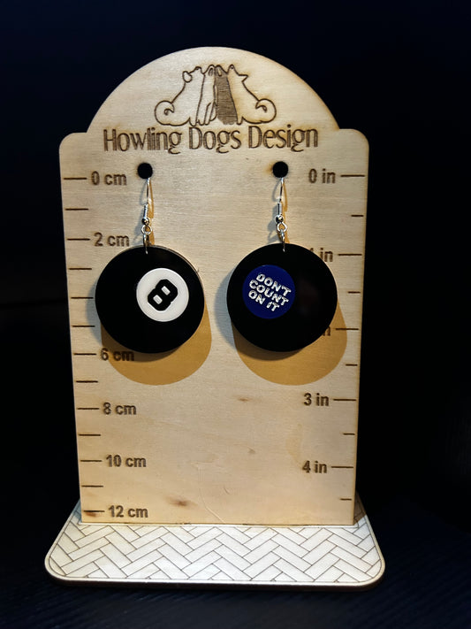 Magic 8 Ball Earrings