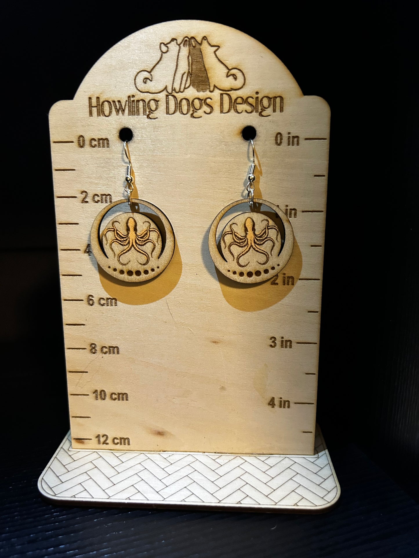 Octopus Circle Earrings
