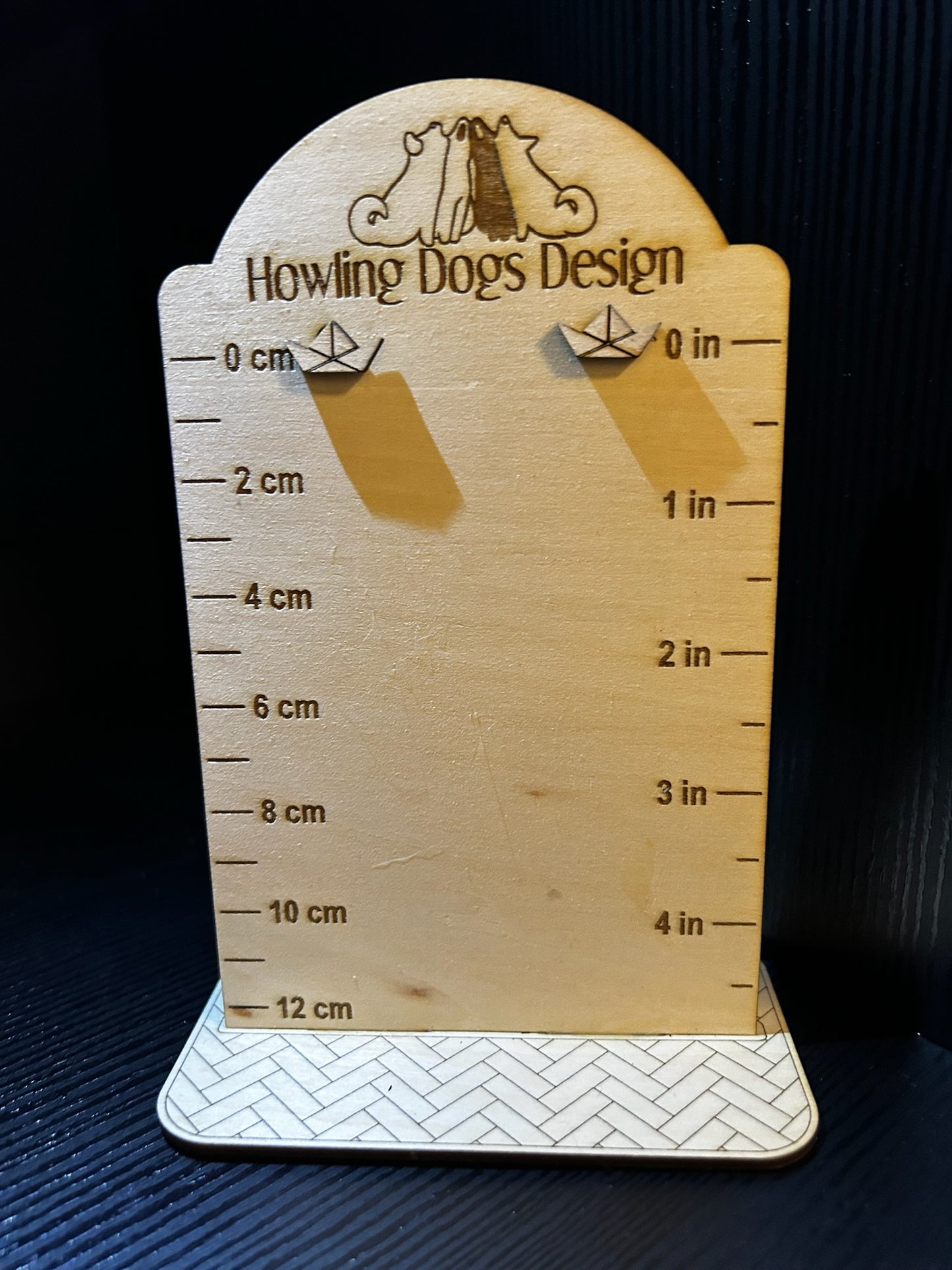 Paper boat earrings