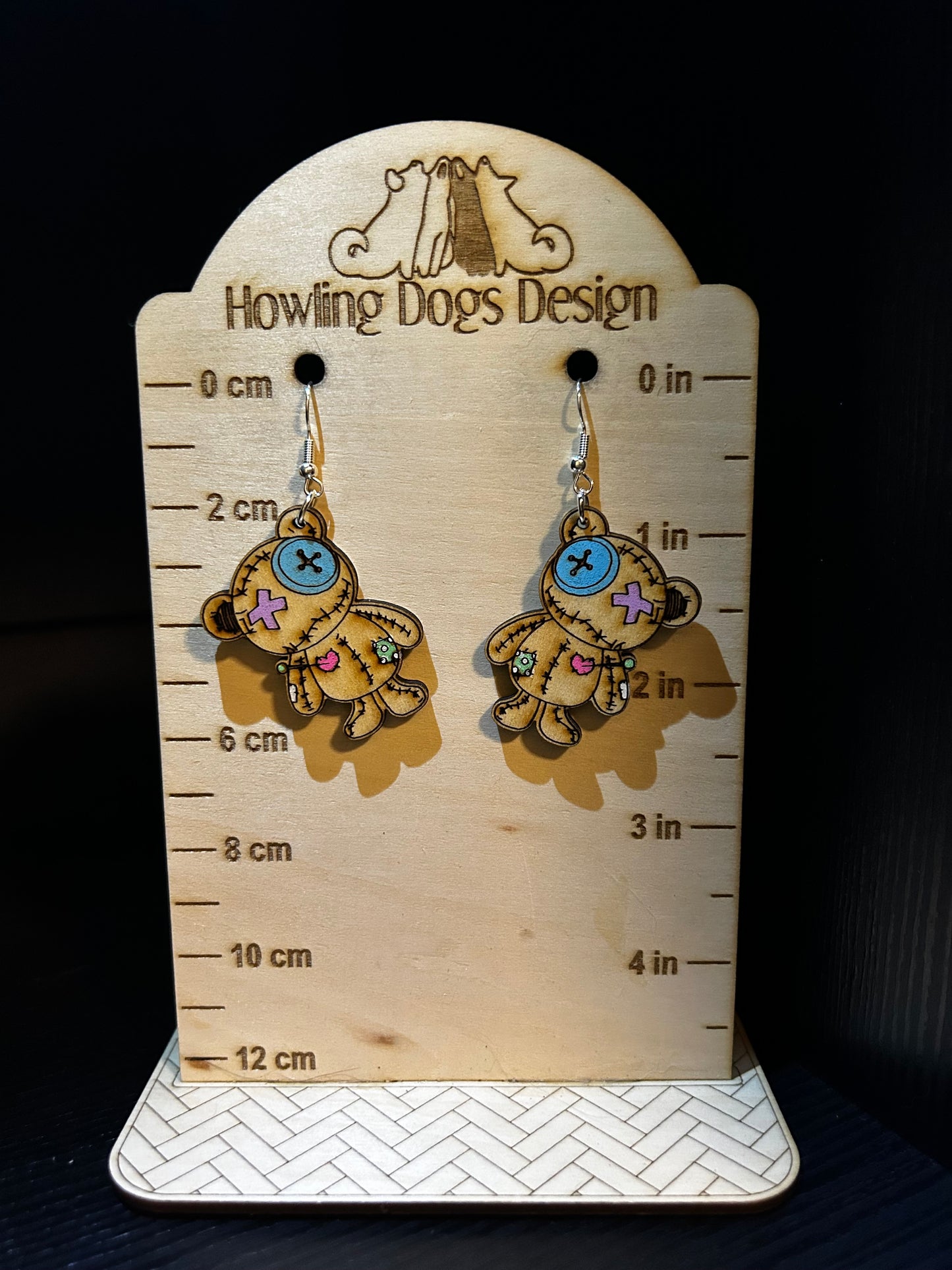 Voodoo Teddy Bear Earrings