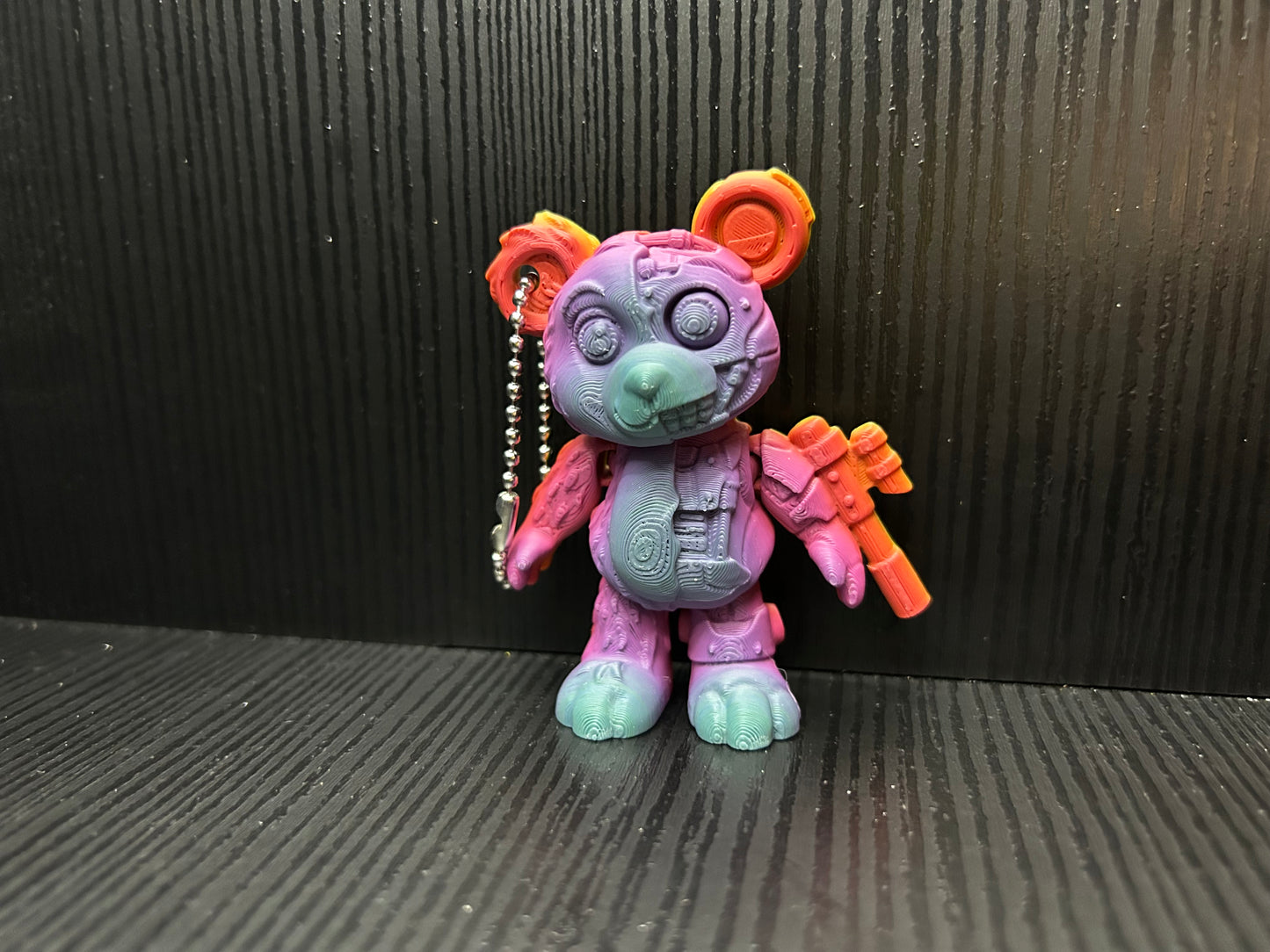 Articulated Cyber Bear Keychain