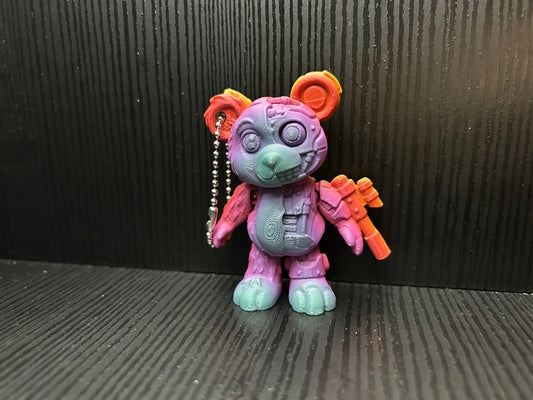 Articulated Cyber Bear Keychain
