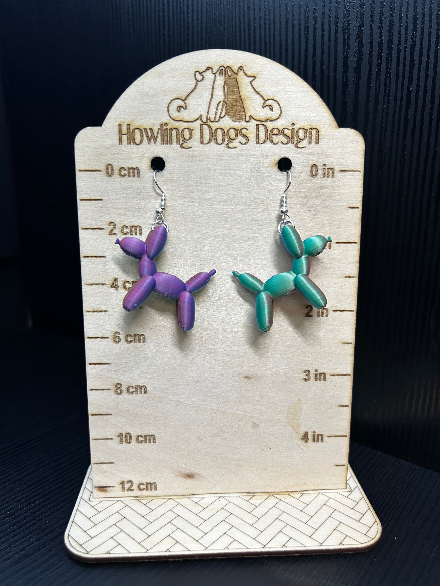3D printed Balloon animal earrings