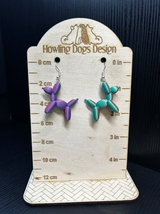 3D printed Balloon animal earrings