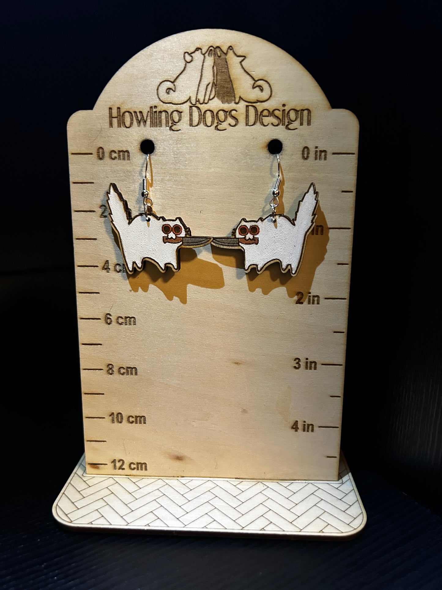 Cat with a Knife Earrings