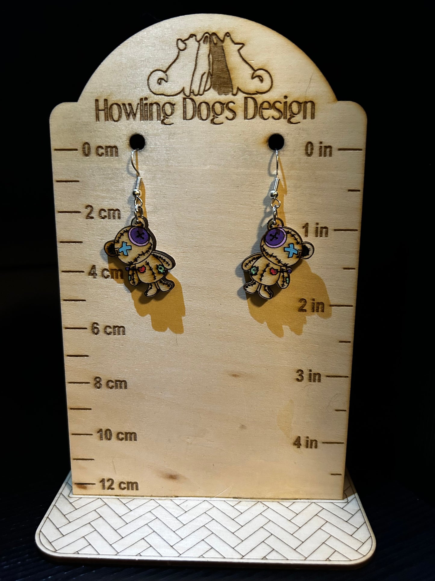 Small Voodoo Bear Earrings