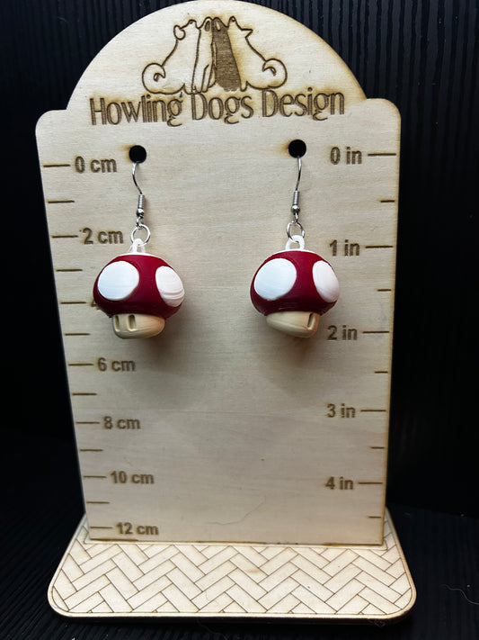Mario Mushroom Earrings