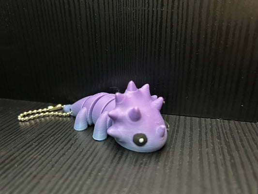 Articulated Triceratops Keychain