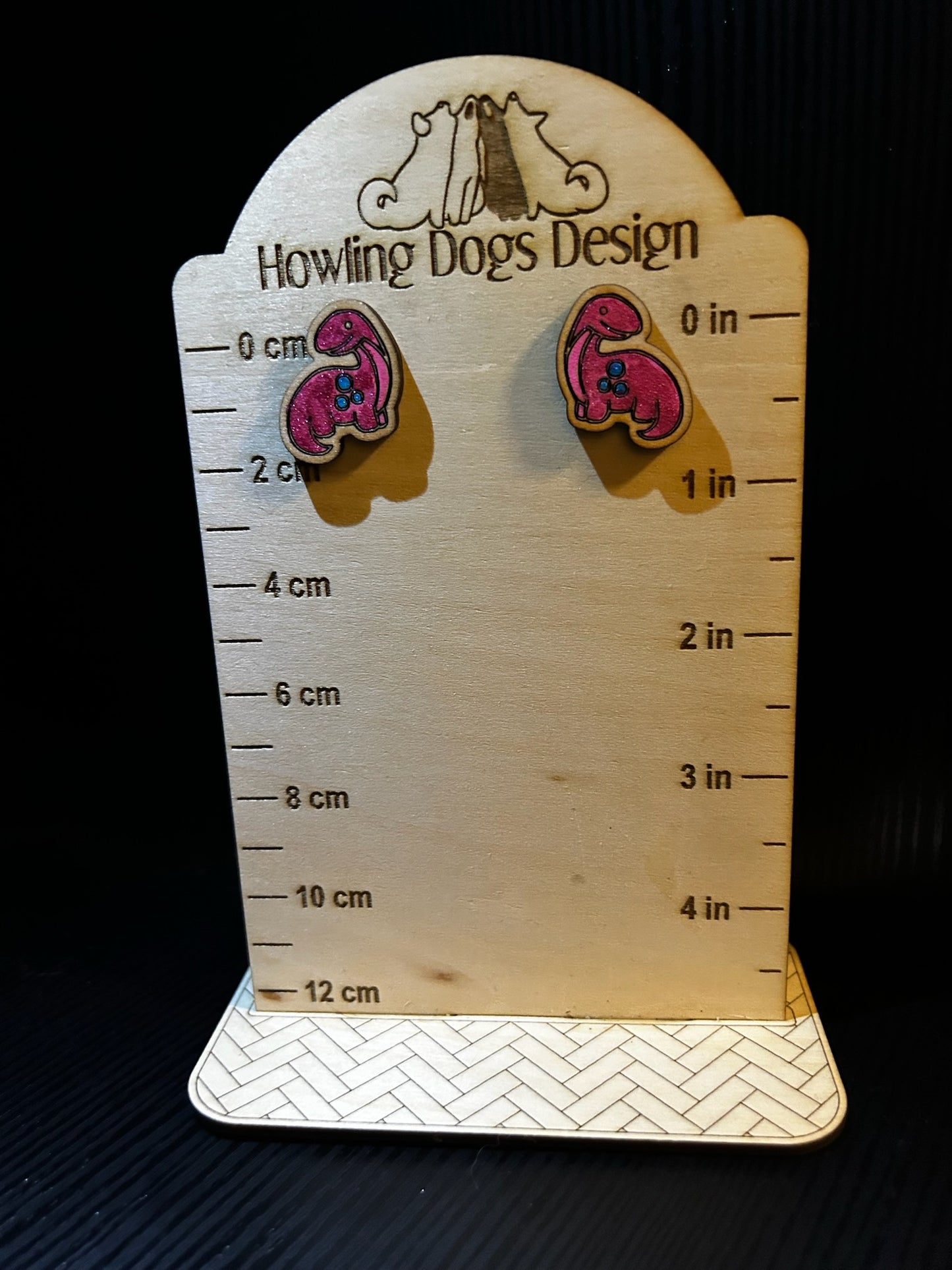 Dinosaur earrings