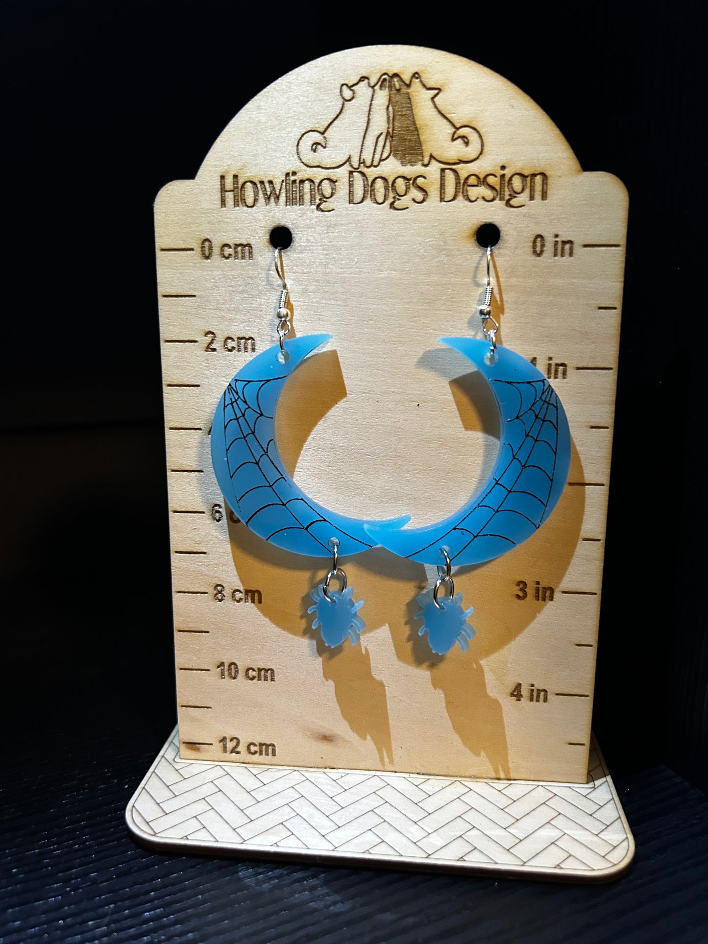 Spiderweb Moon earrings