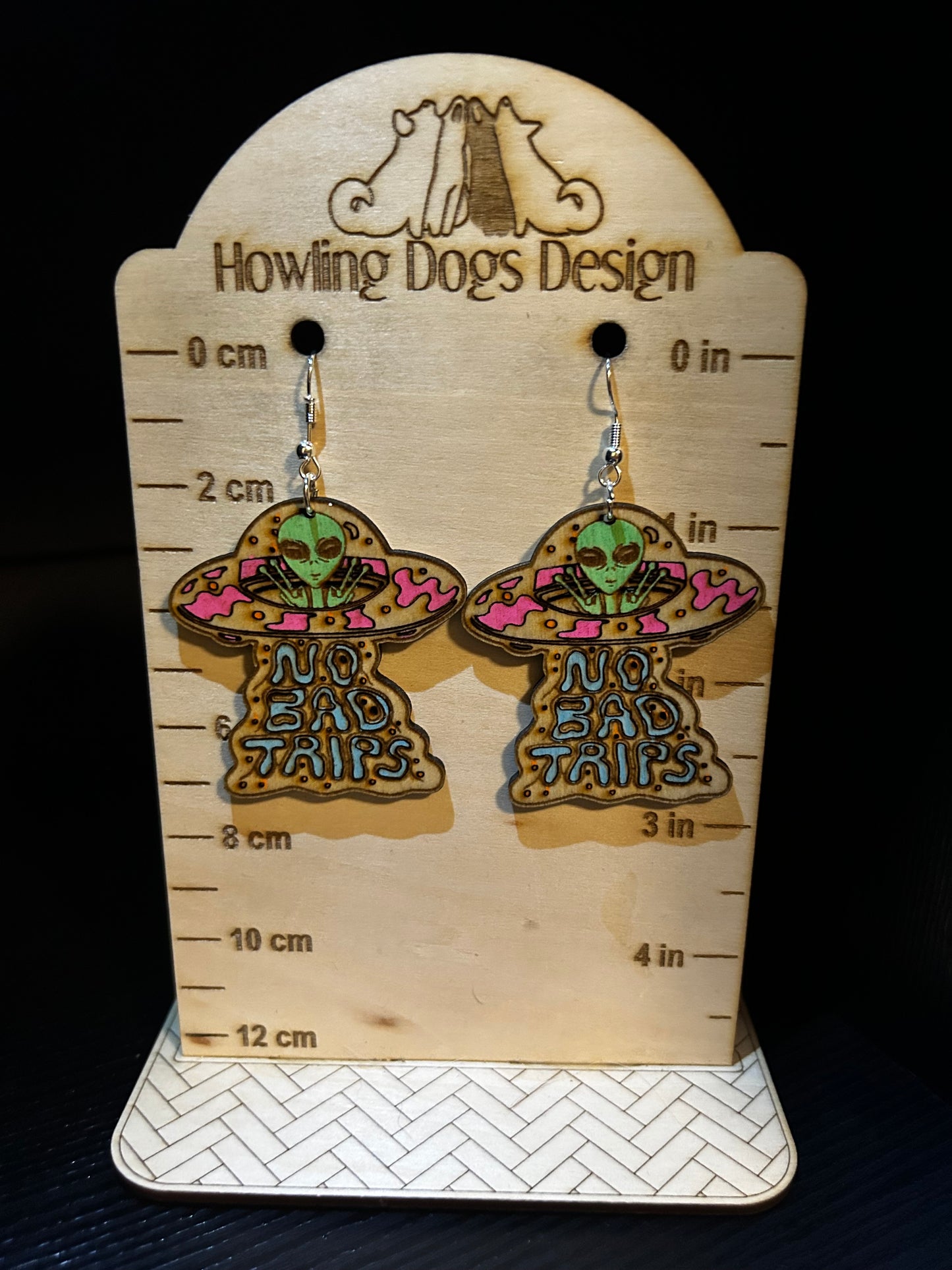 No Bad Trips Alien Abduction Earrings