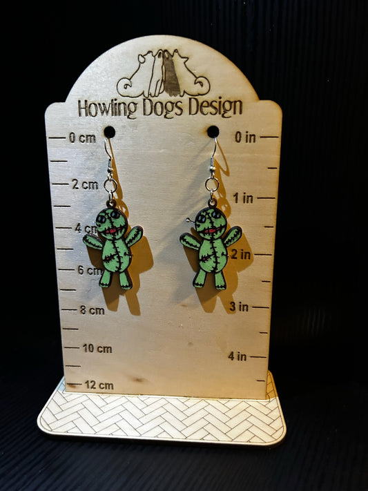 Voodoo doll earrings