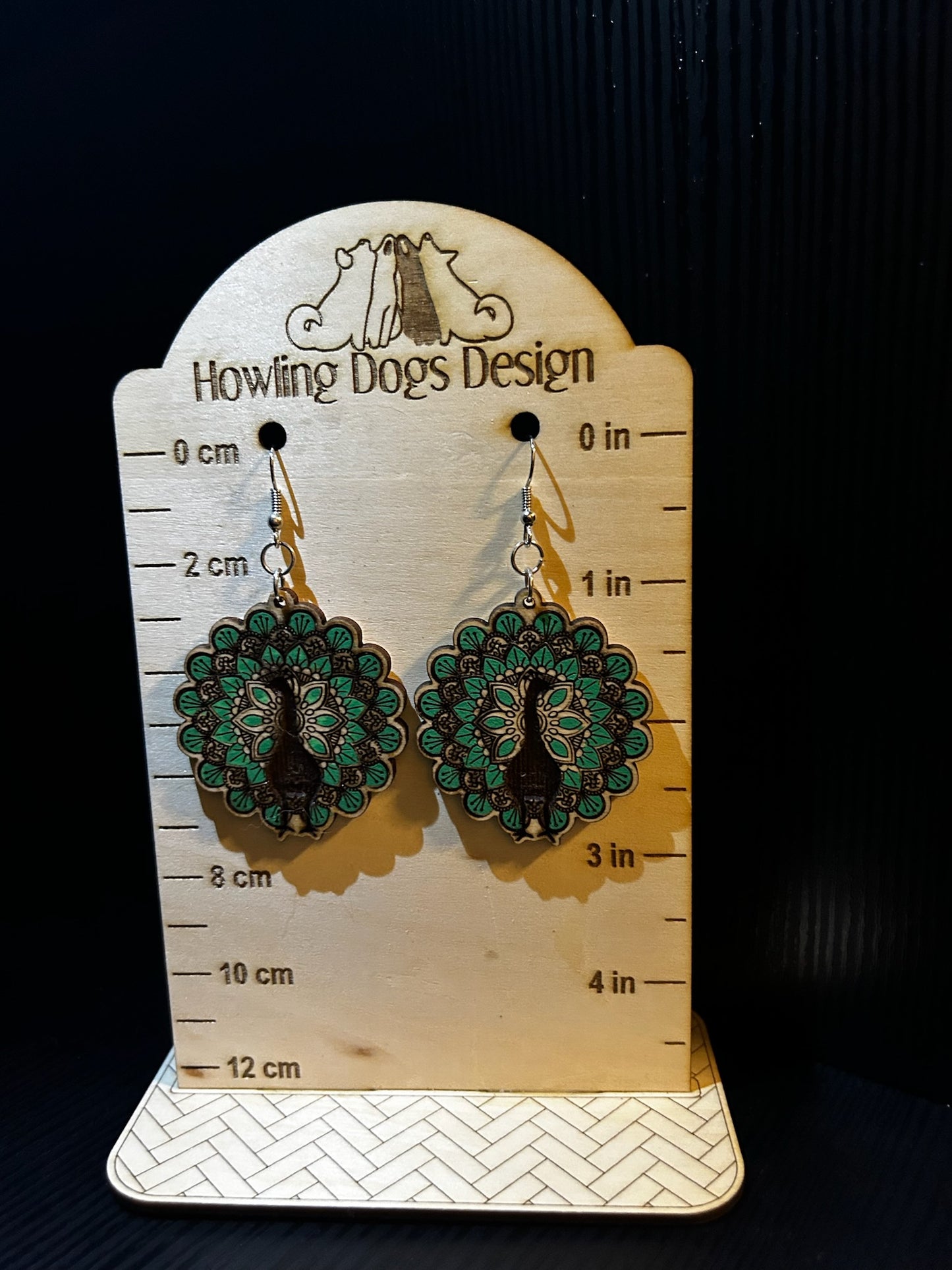 Peacock earrings