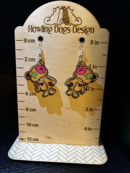 Voodoo Teddy Bear Earrings