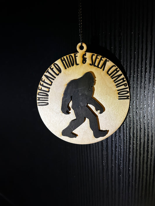 Undefeated Hide & Seek Champion Bigfoot Ornament