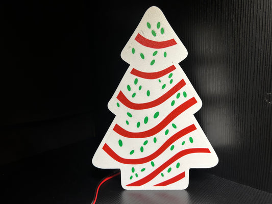 Christmas tree cake light box