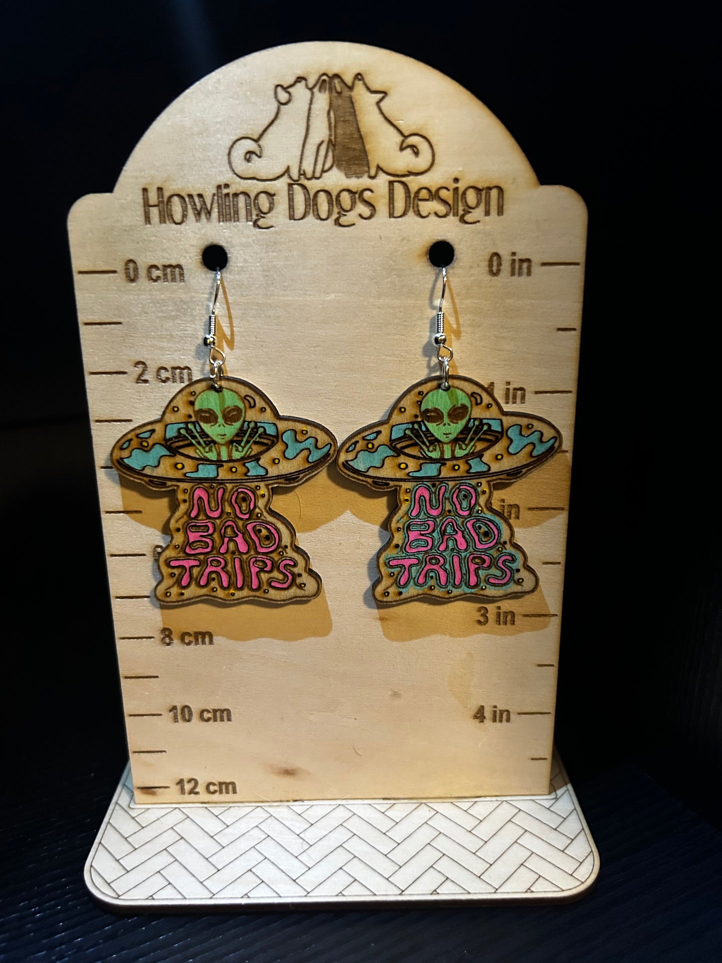 No Bad Trips Alien Abduction Earrings