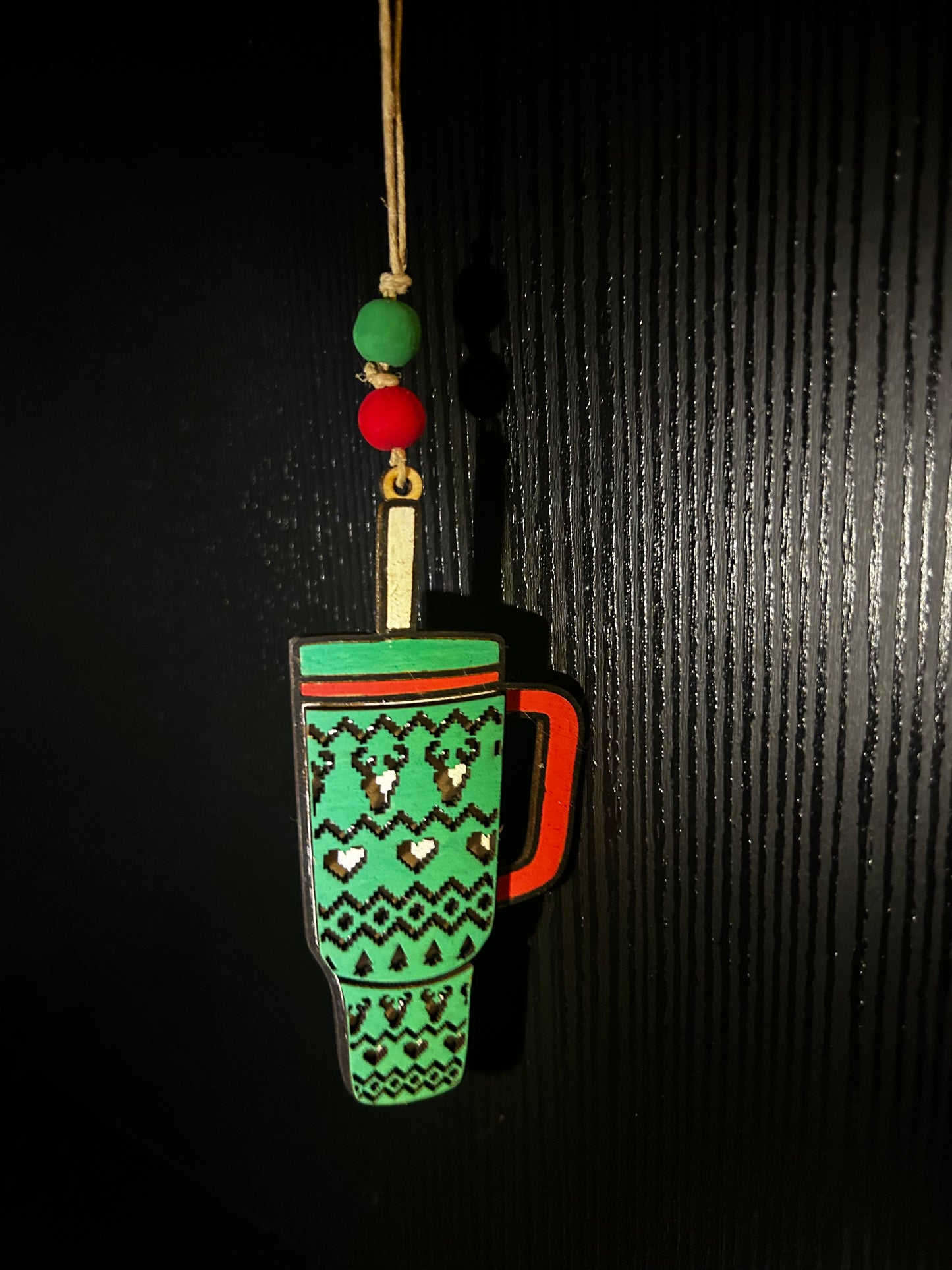 Fair Isle Pattern Cup Ornament