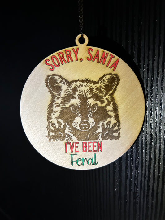 Feral Raccoon Ornament