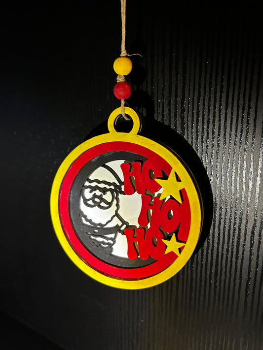 Ho ho ho Santa ornament