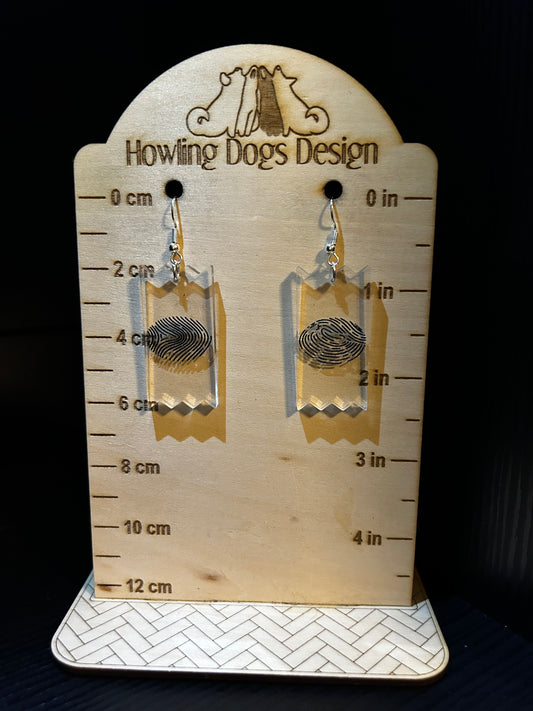 Fingerprint Tape Earrings