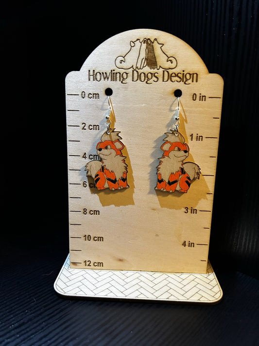 Growlithe earrings