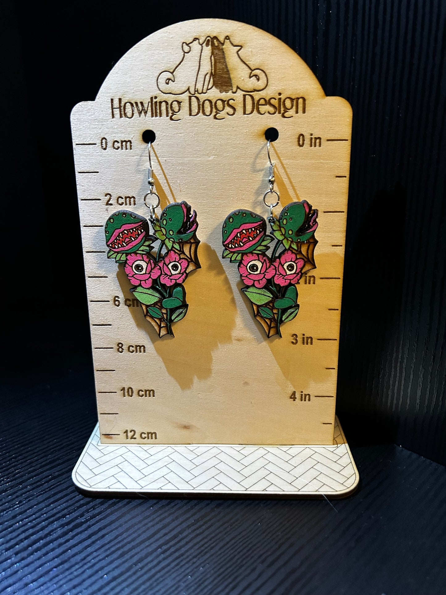 Audrey II bouquet earrings