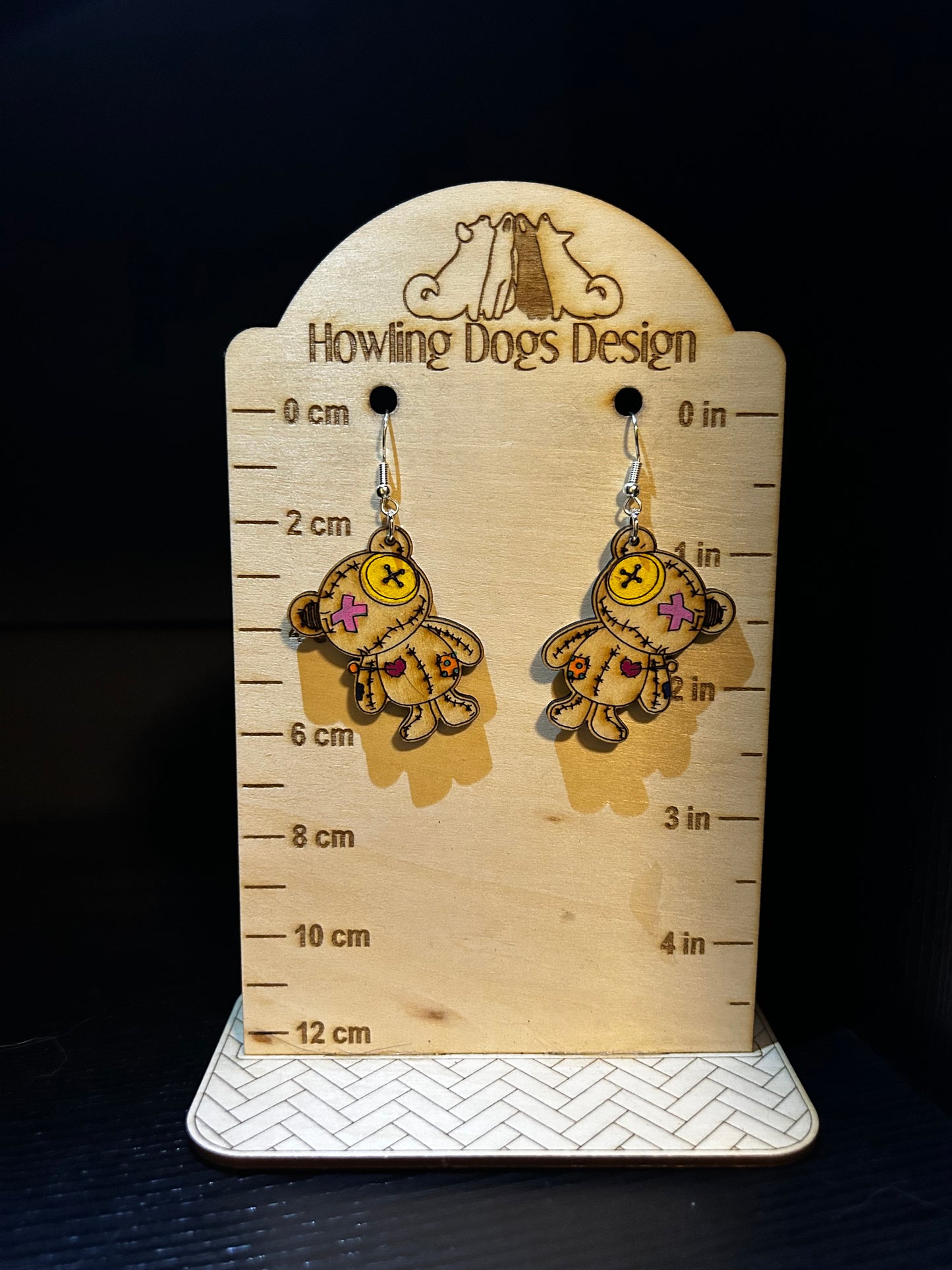 Voodoo Teddy Bear Earrings