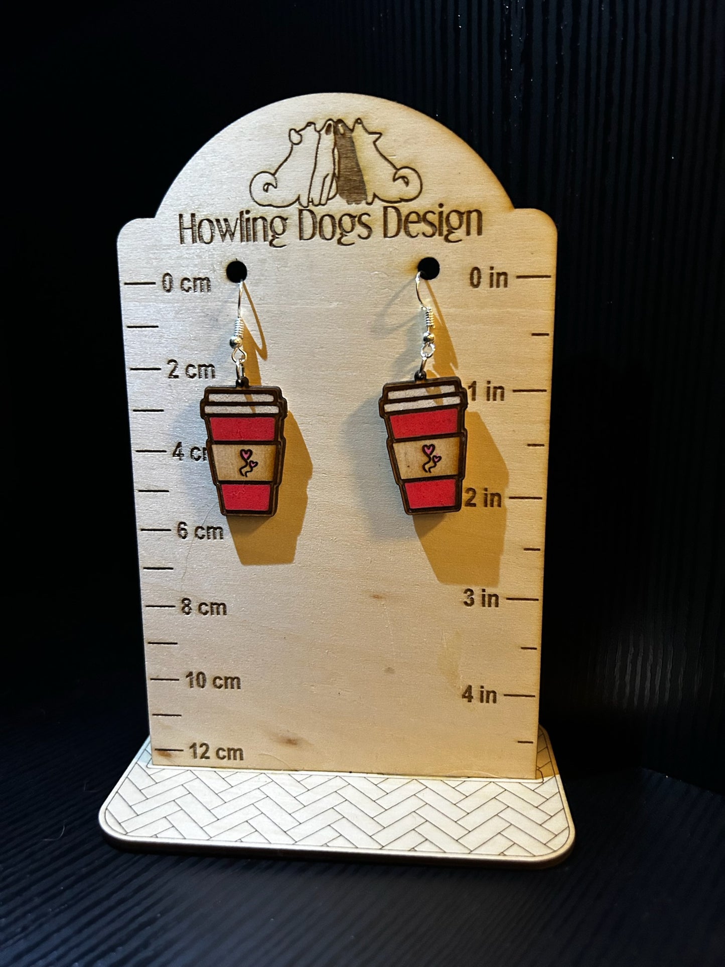 Coffee earrings