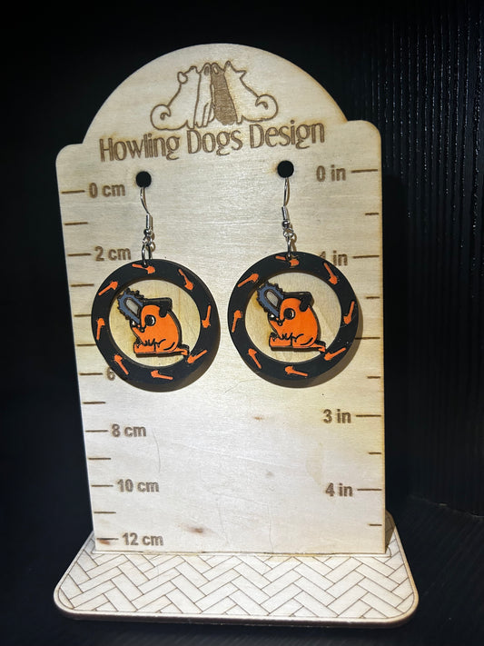 Pochita Round Earrings