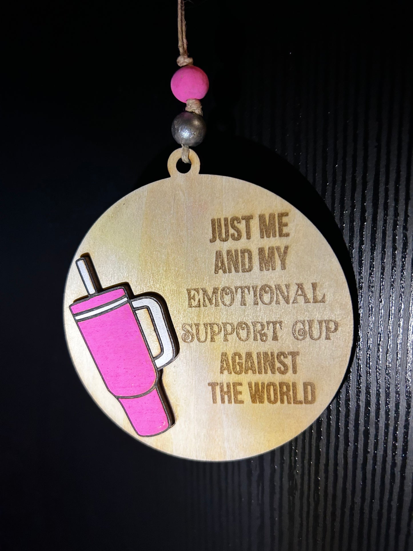 Emotional support cup ornament