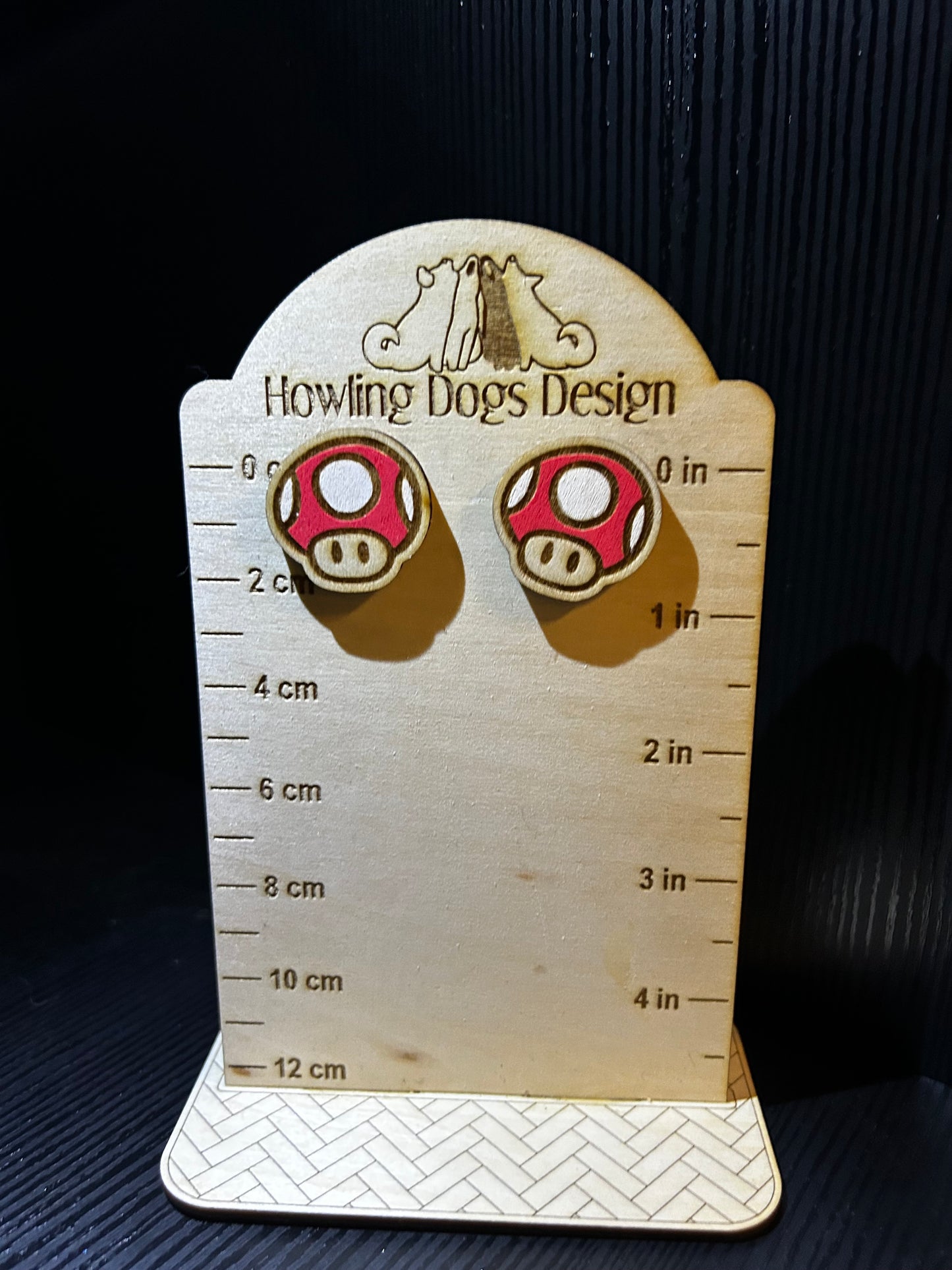 Large Mario Mushroom earrings