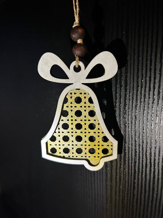 Wicker bell ornament