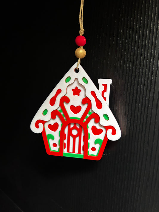 Elf house Christmas ornament