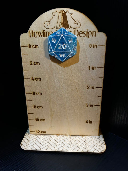 Ocean D20 Dice Pin