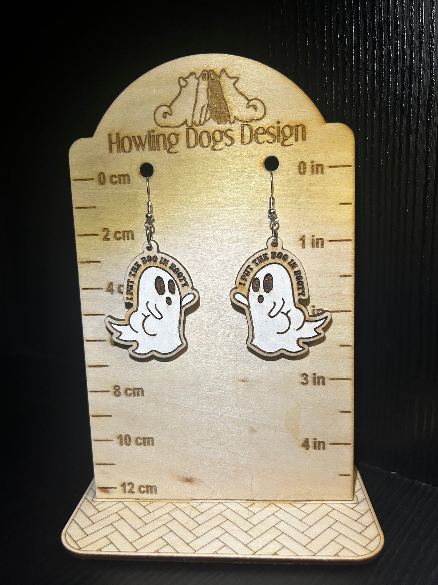 Boo in Booty Ghost Earrings