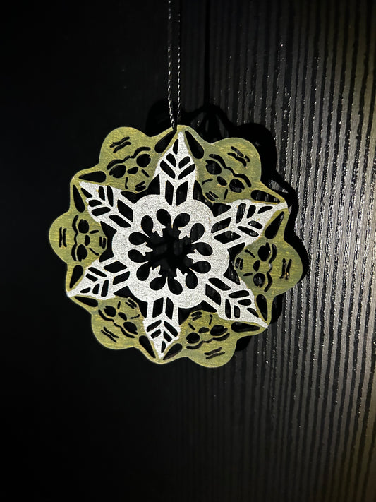 Yoda snowflake ornament