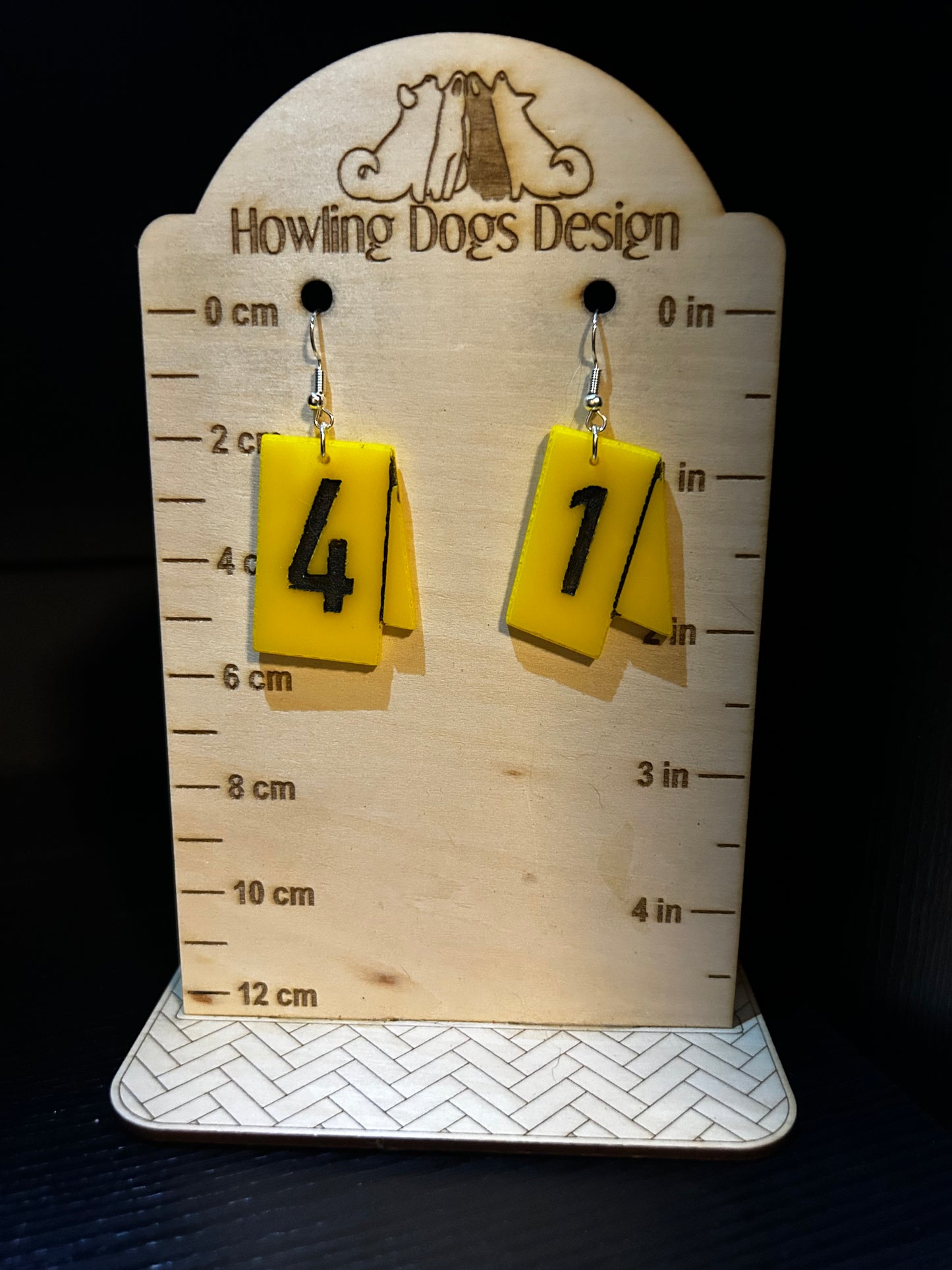 Crime Scene Marker Earrings