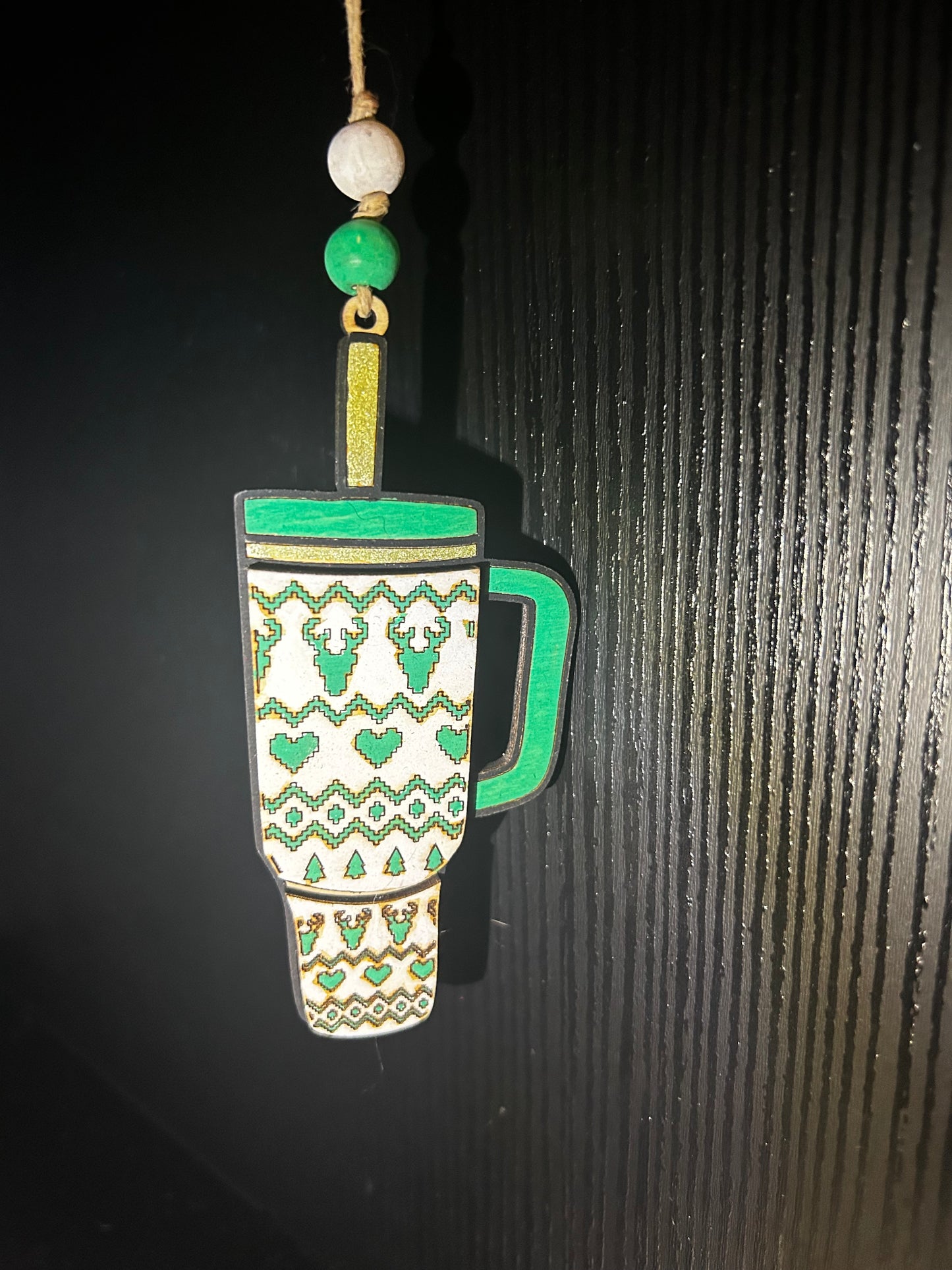 Fair Isle Pattern Cup Ornament