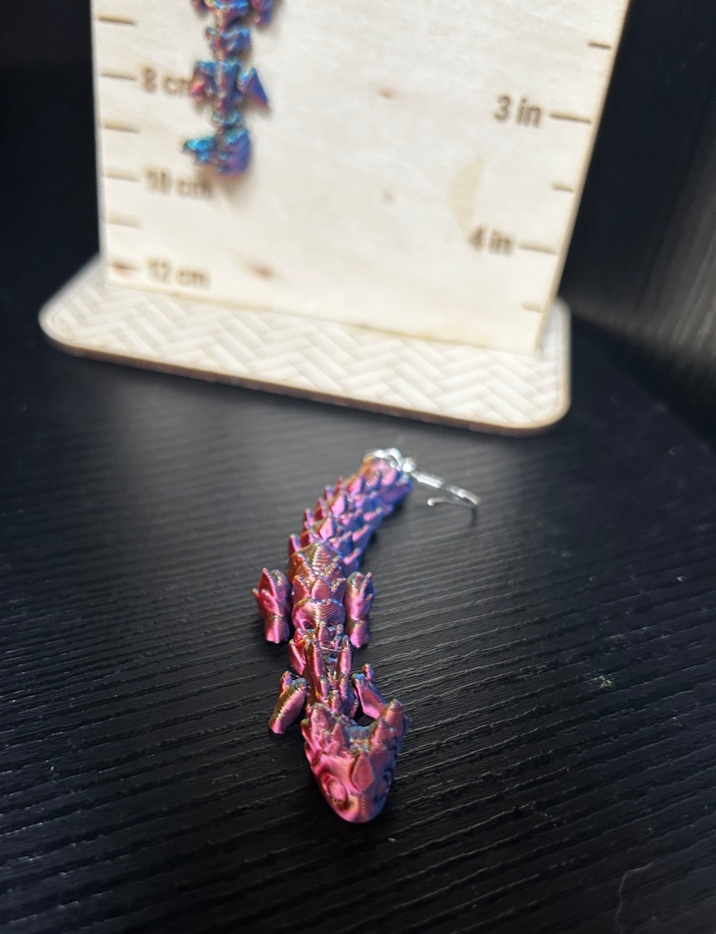 Articulated dragon earrings