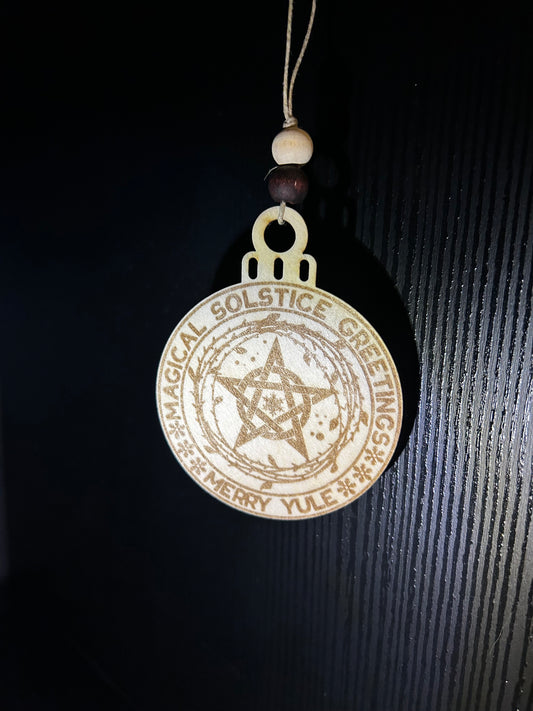 Magical solstice greetings ornament