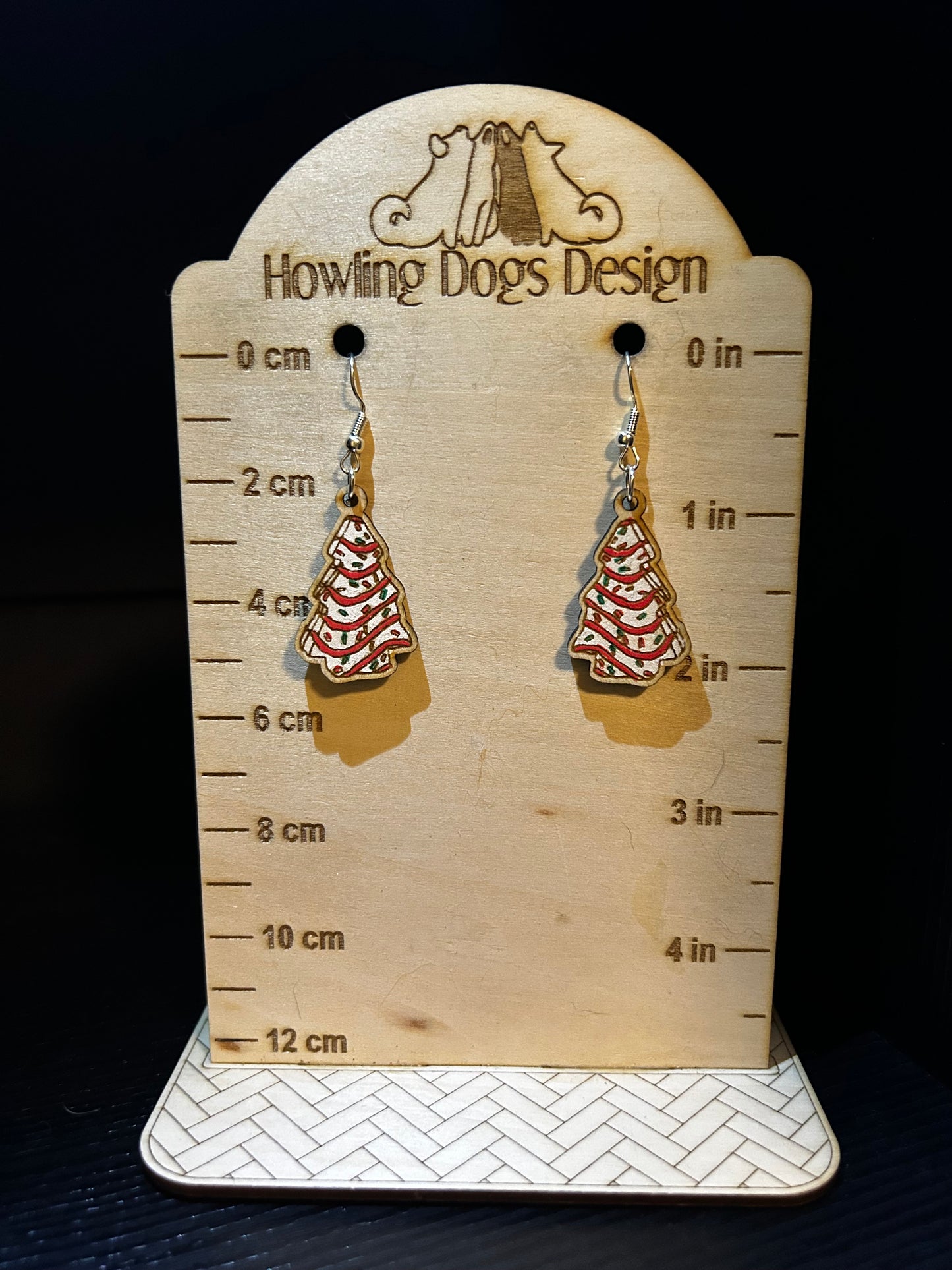 Christmas Tree Cake Earrings