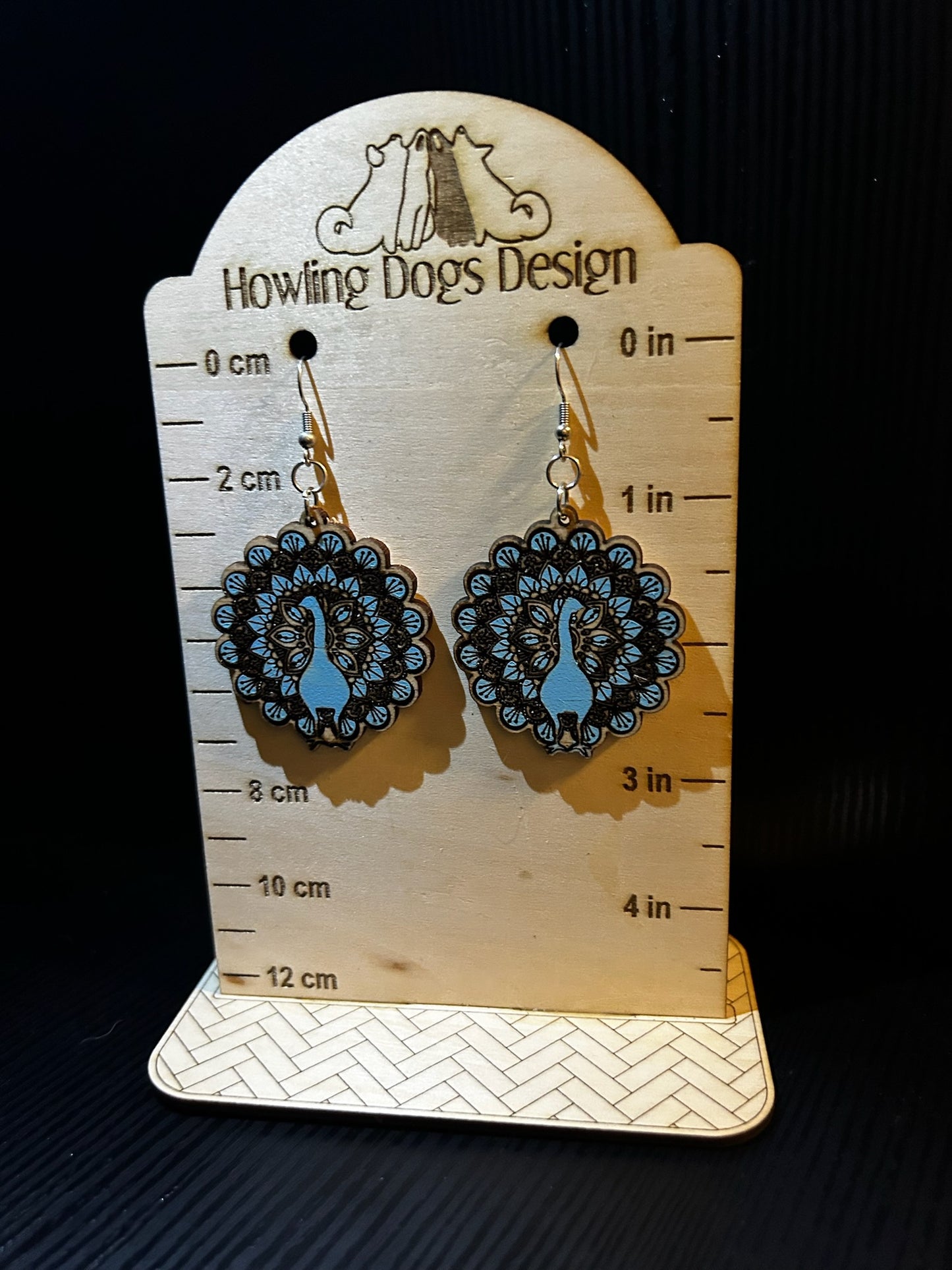 Peacock earrings