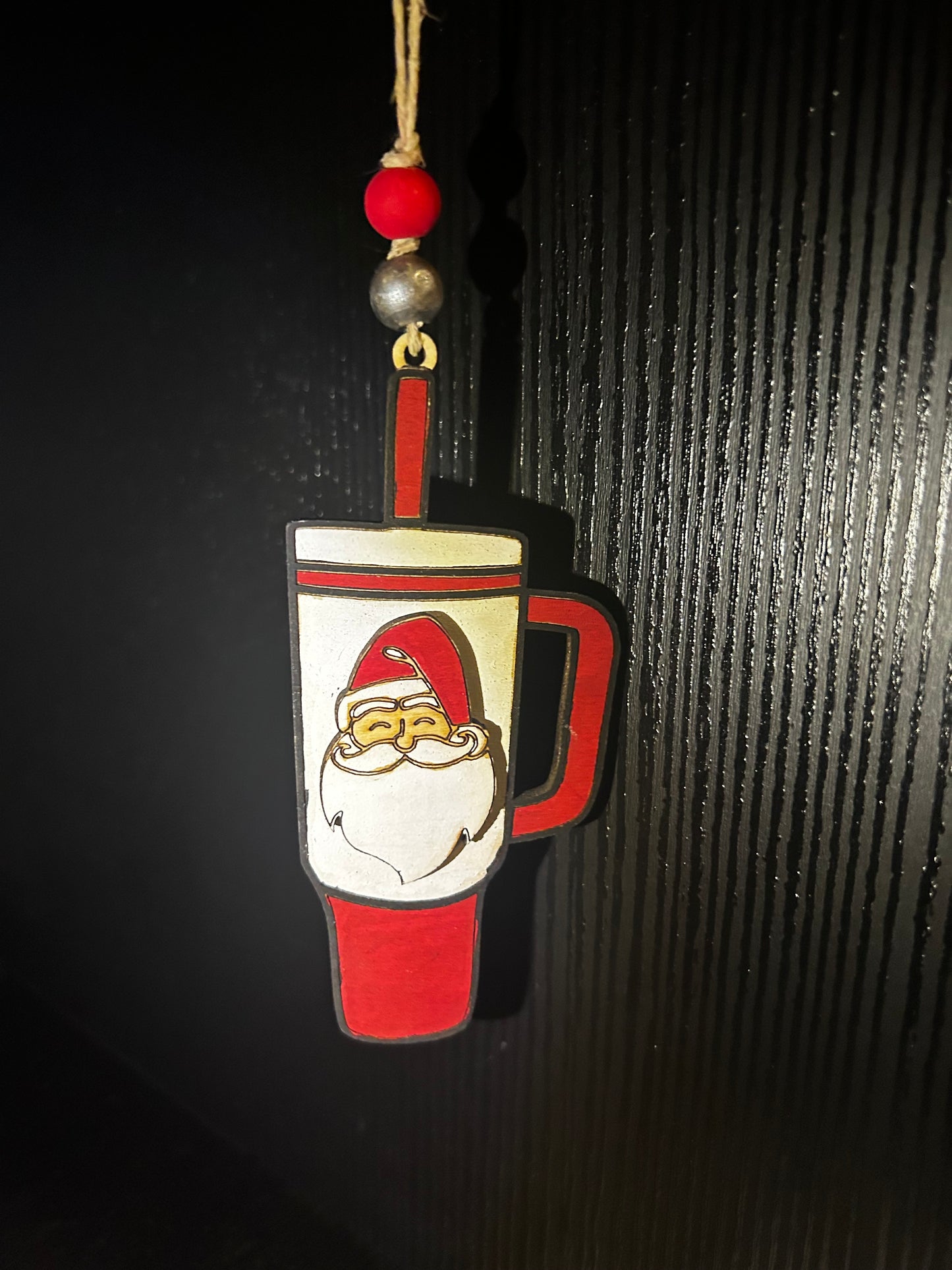 Santa cup ornament