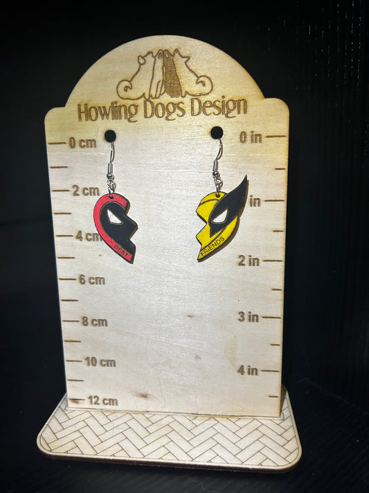 Deadpool Wolverine Earrings