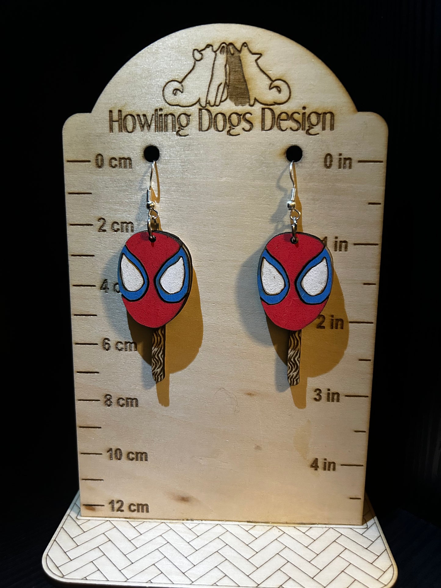 Spiderman ice pop earrings